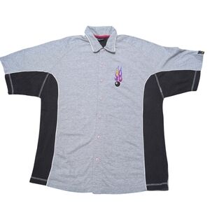 Men's Billiards Shirt Cotton Jersey Eightball Logo Size Large